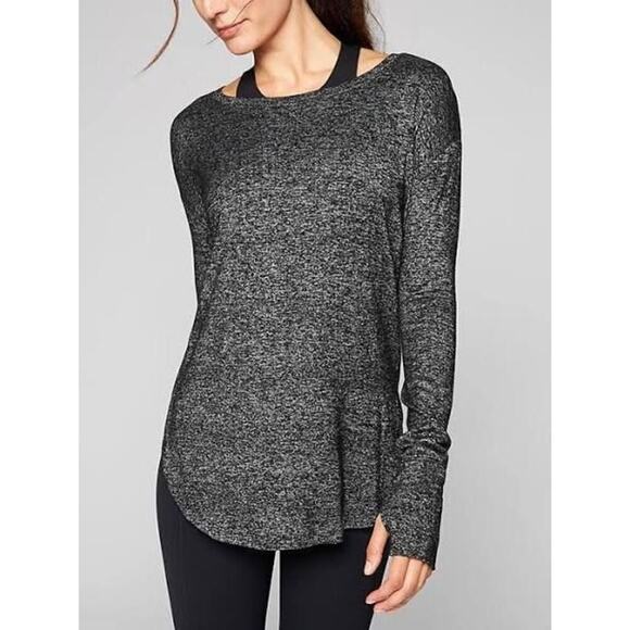 Athleta Luxe Pose Dark Grey Top Size XS - Picture 1 of 7